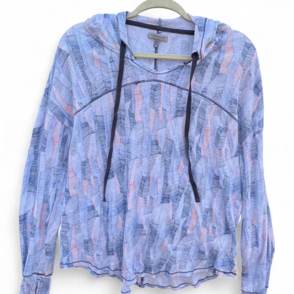 Ocean + Coast Abstract Tie-Dye Hooded Tunic
- Size Medium
